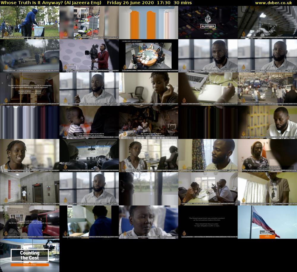 Whose Truth Is It Anyway? (Al Jazeera Eng) Friday 26 June 2020 17:30 - 18:00