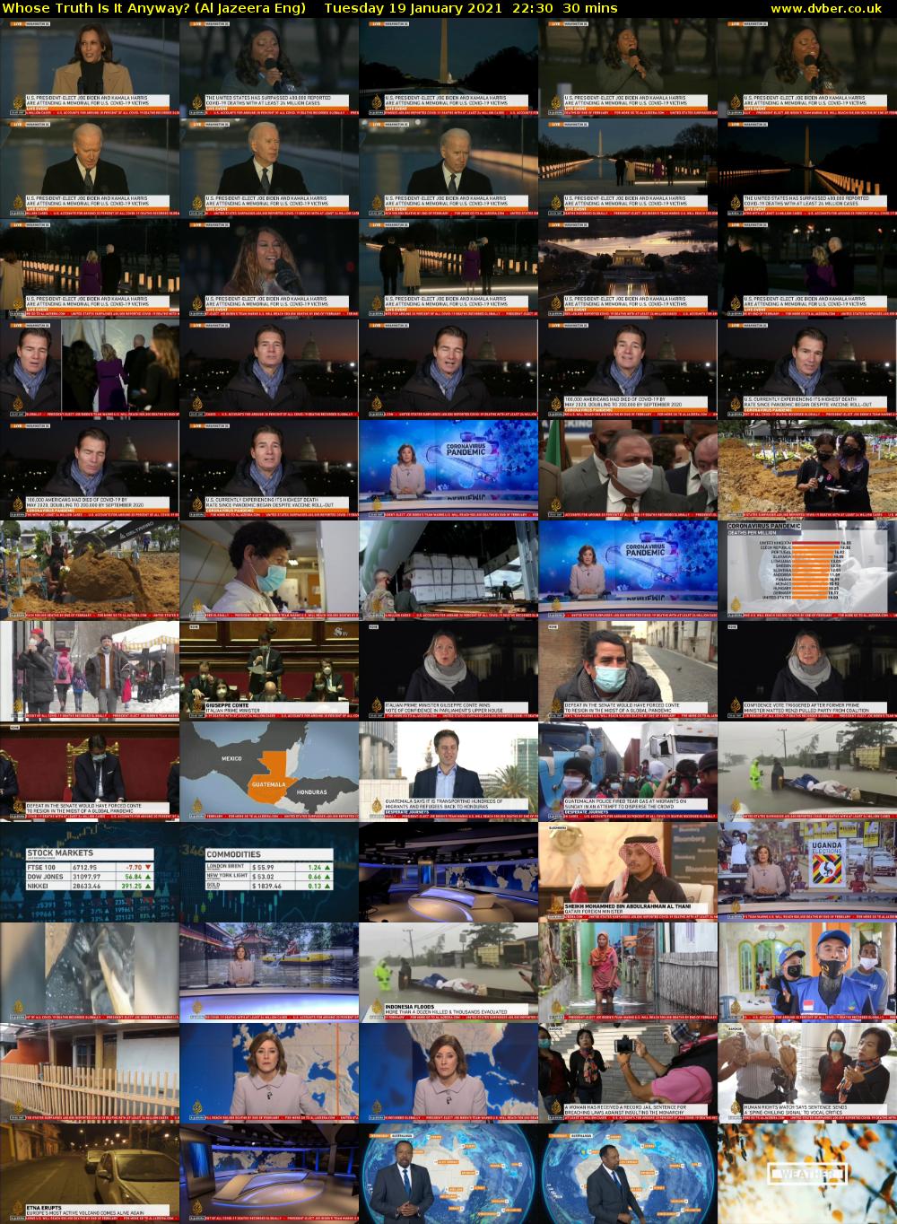 Whose Truth Is It Anyway? (Al Jazeera Eng) Tuesday 19 January 2021 22:30 - 23:00