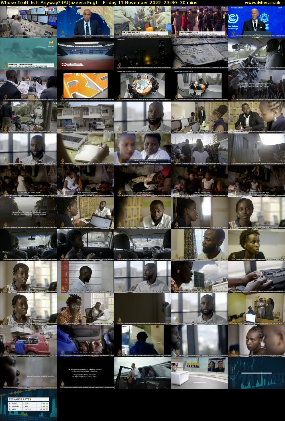 Whose Truth Is It Anyway? (Al Jazeera Eng) Friday 11 November 2022 23:30 - 00:00