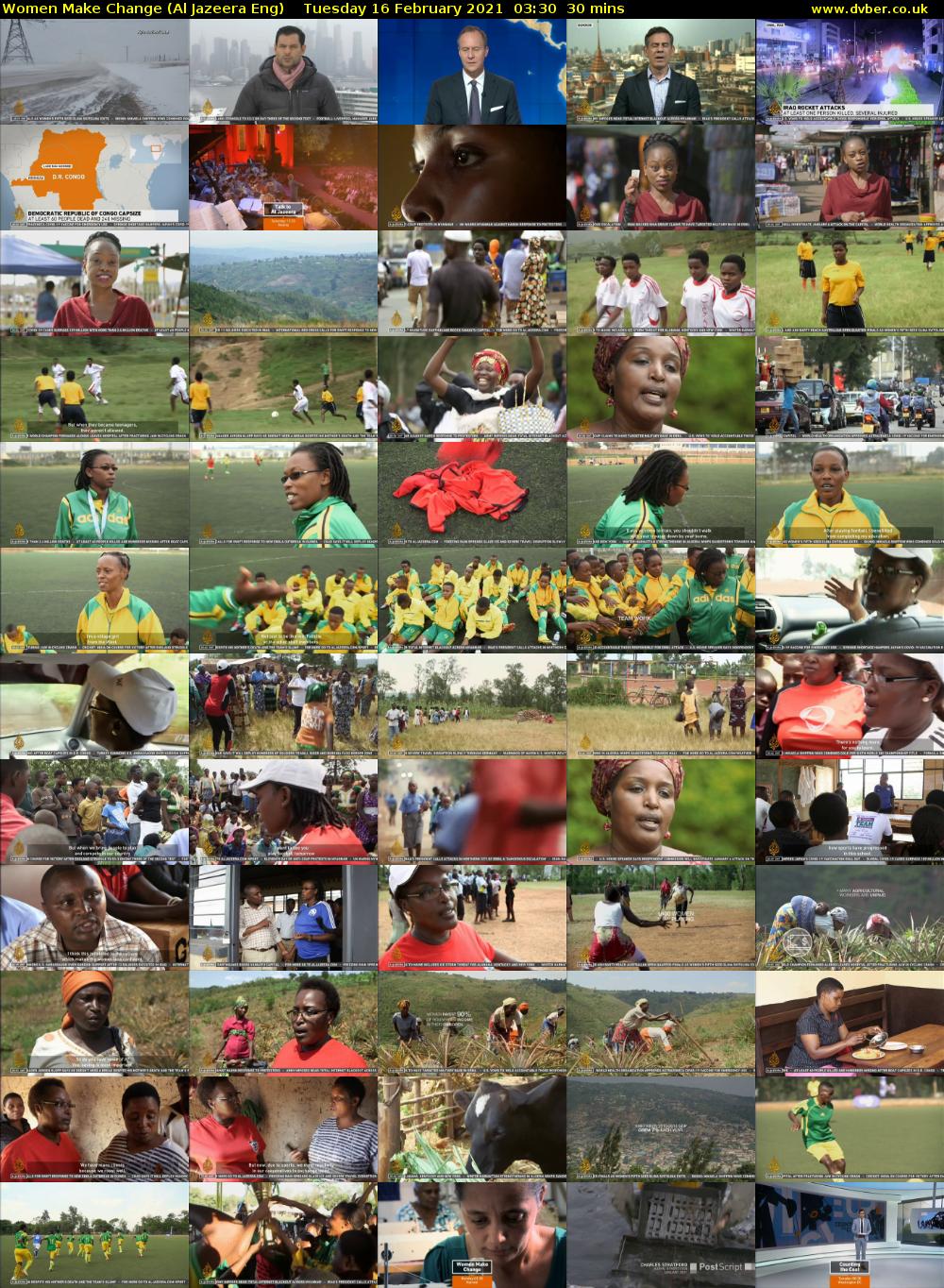 Women Make Change (Al Jazeera Eng) Tuesday 16 February 2021 03:30 - 04:00