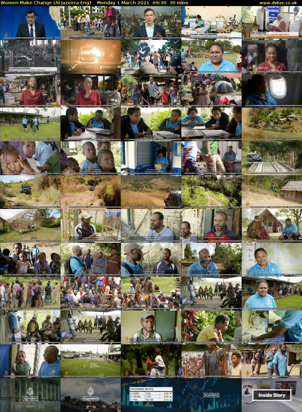 Women Make Change (Al Jazeera Eng) Monday 1 March 2021 09:30 - 10:00