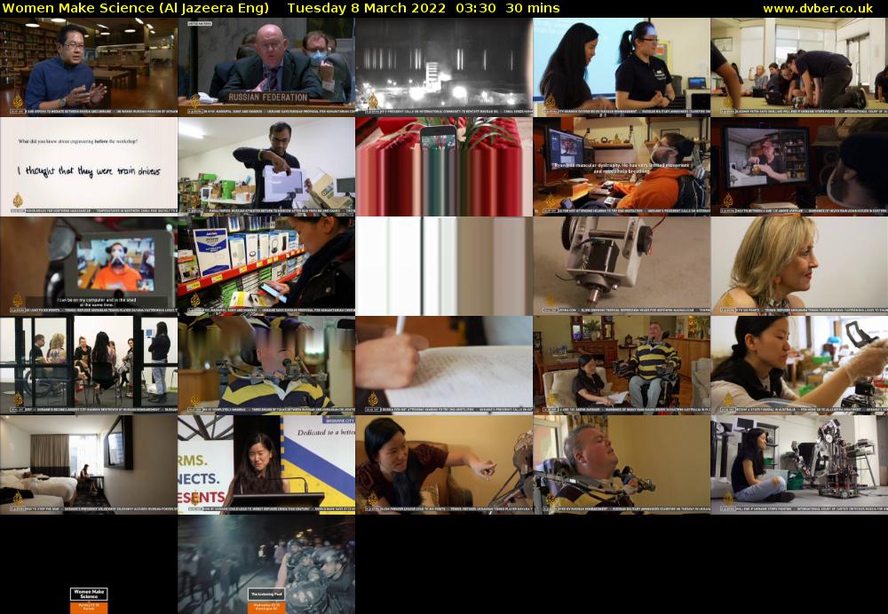 Women Make Science (Al Jazeera Eng) Tuesday 8 March 2022 03:30 - 04:00