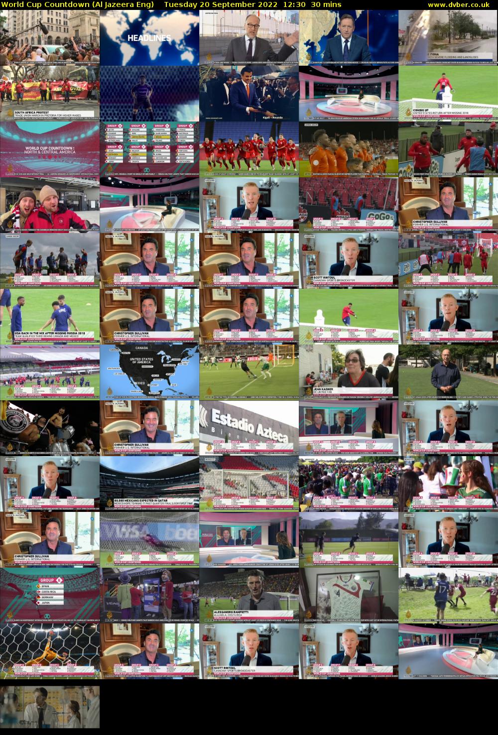World Cup Countdown (Al Jazeera Eng) Tuesday 20 September 2022 12:30 - 13:00