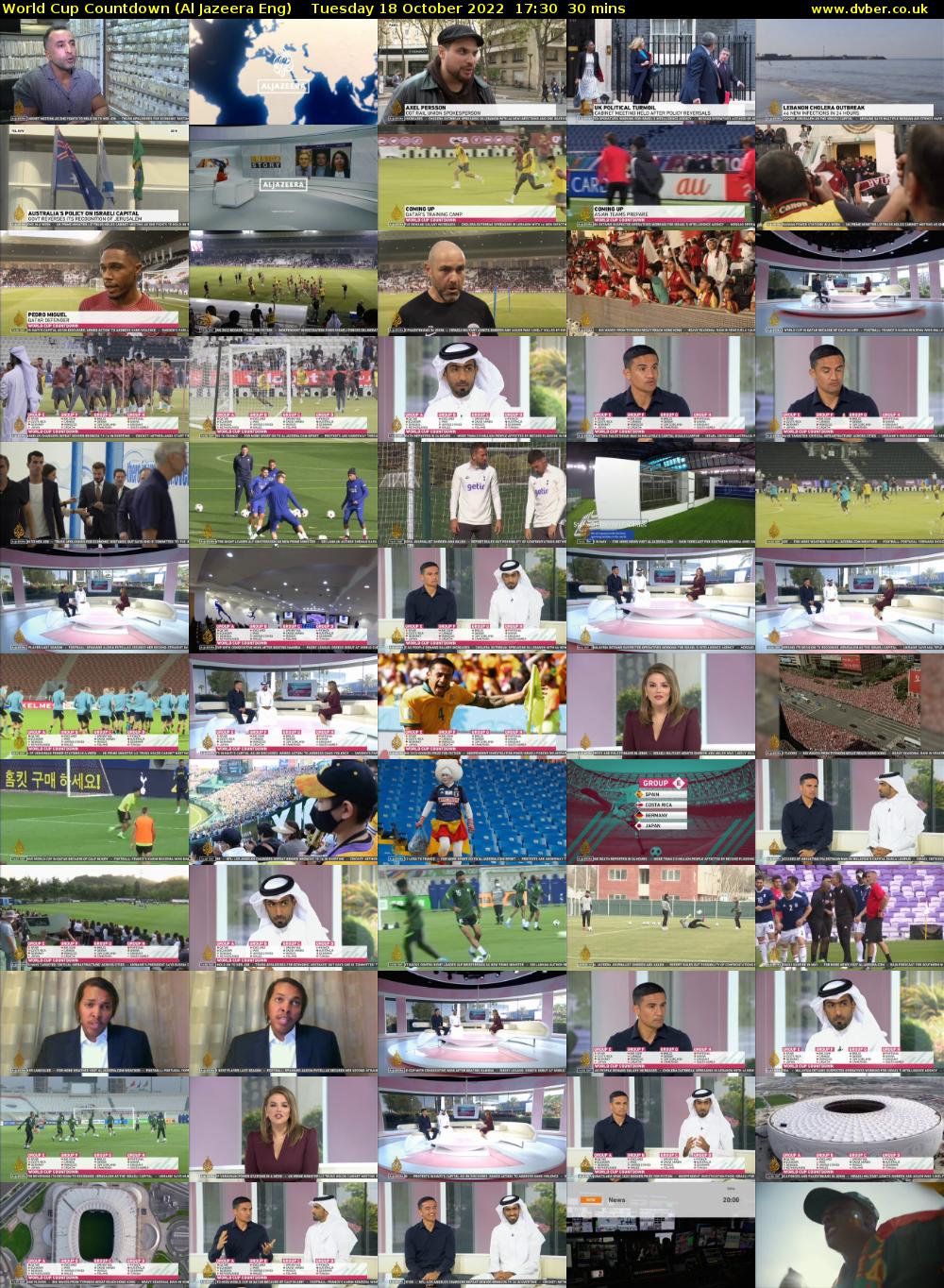 World Cup Countdown (Al Jazeera Eng) Tuesday 18 October 2022 17:30 - 18:00