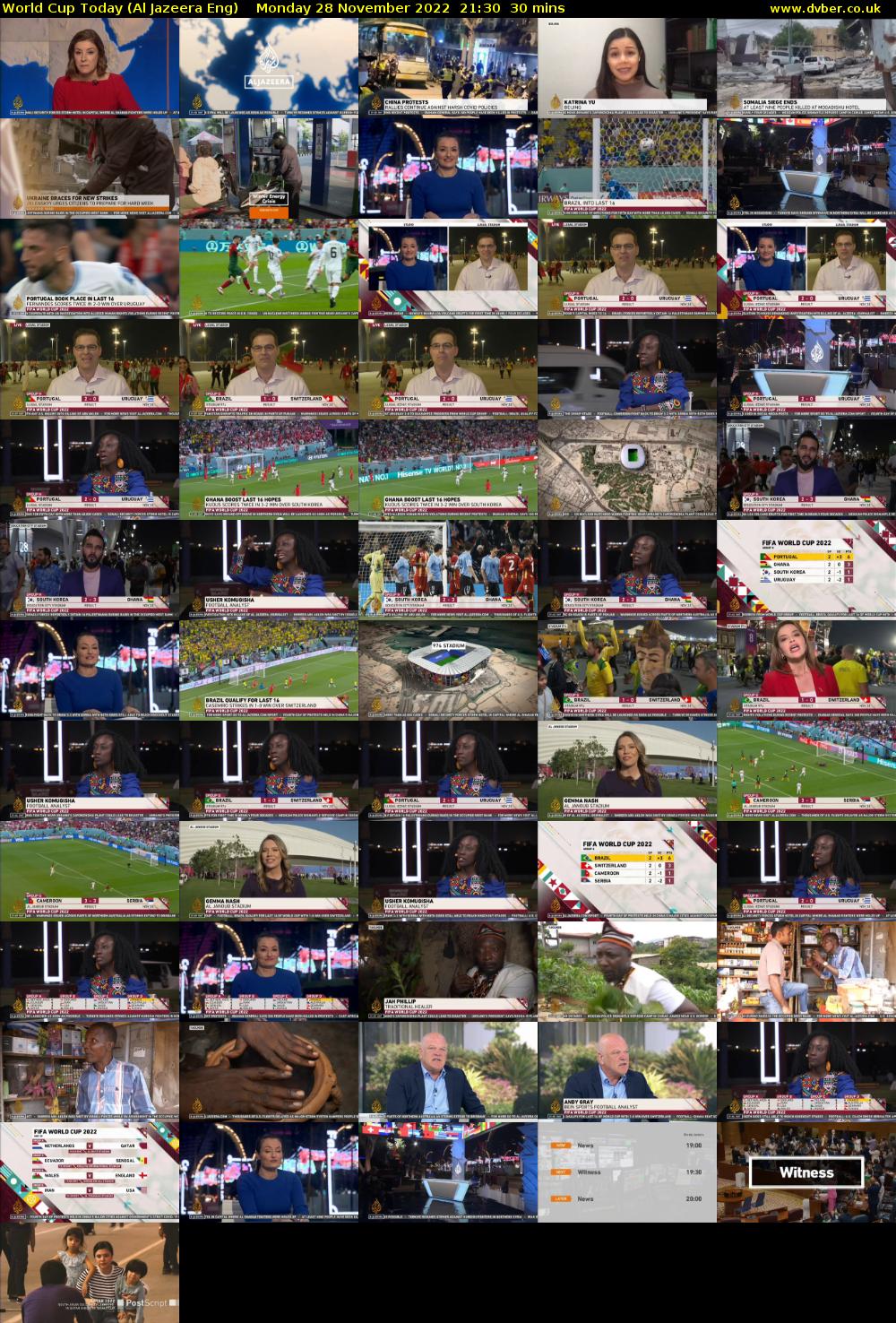 World Cup Today (Al Jazeera Eng) Monday 28 November 2022 21:30 - 22:00