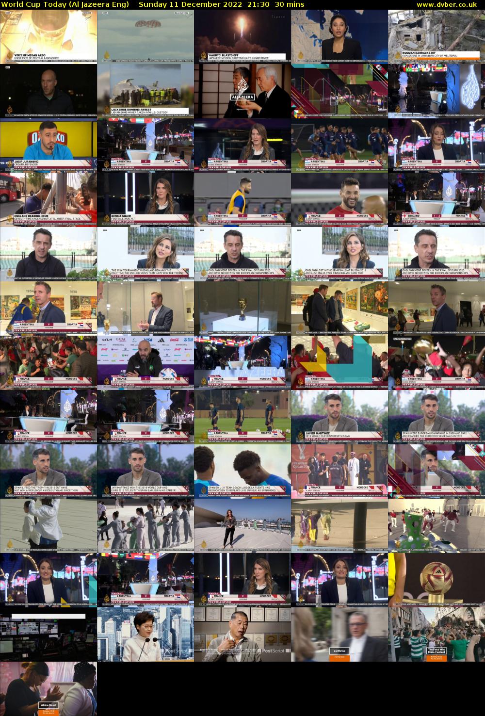 World Cup Today (Al Jazeera Eng) Sunday 11 December 2022 21:30 - 22:00