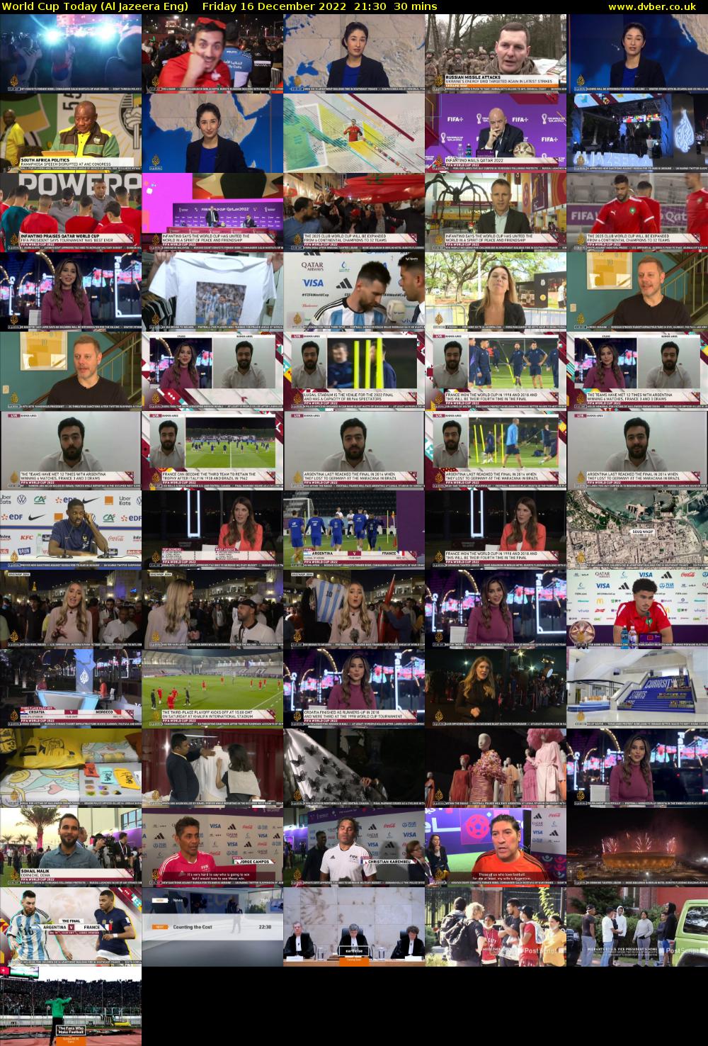 World Cup Today (Al Jazeera Eng) Friday 16 December 2022 21:30 - 22:00