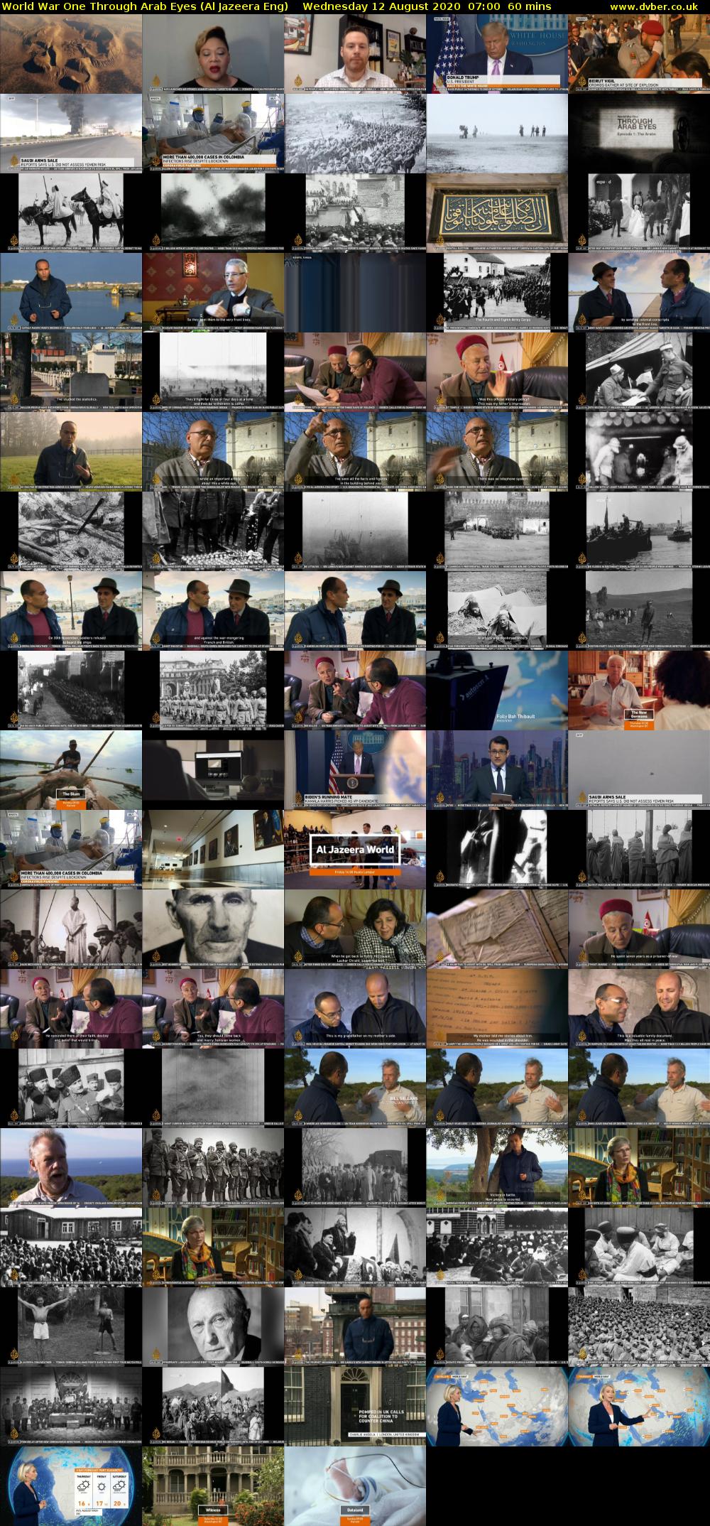 World War One Through Arab Eyes (Al Jazeera Eng) Wednesday 12 August 2020 07:00 - 08:00