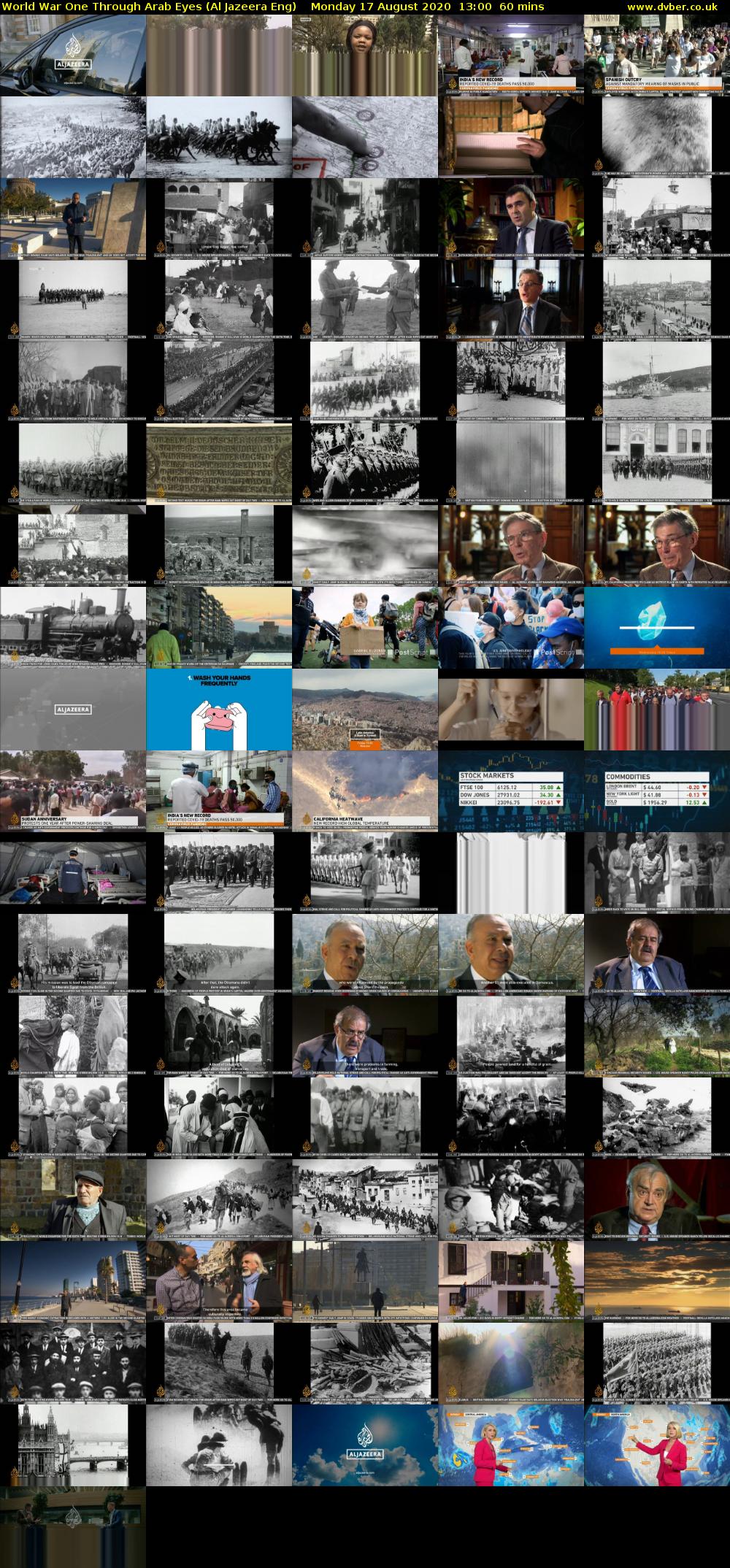 World War One Through Arab Eyes (Al Jazeera Eng) Monday 17 August 2020 13:00 - 14:00