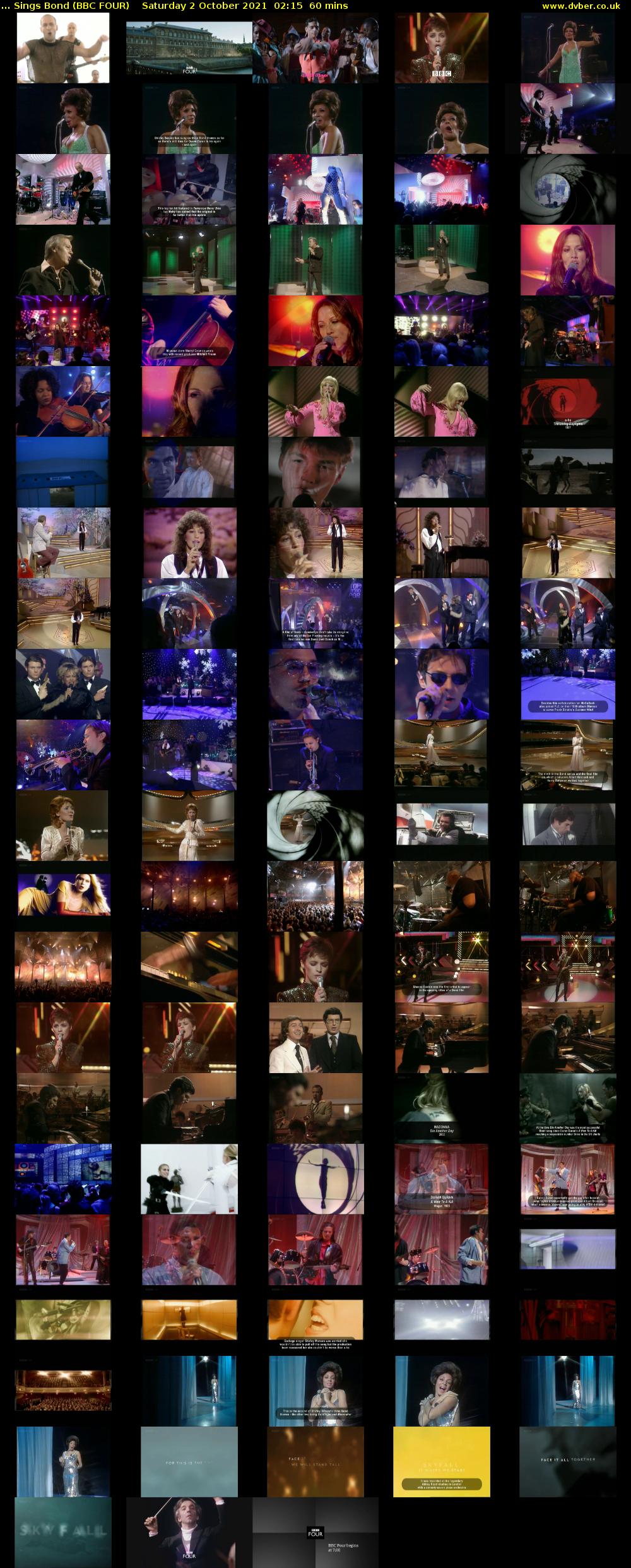 ... Sings Bond (BBC FOUR) Saturday 2 October 2021 02:15 - 03:15