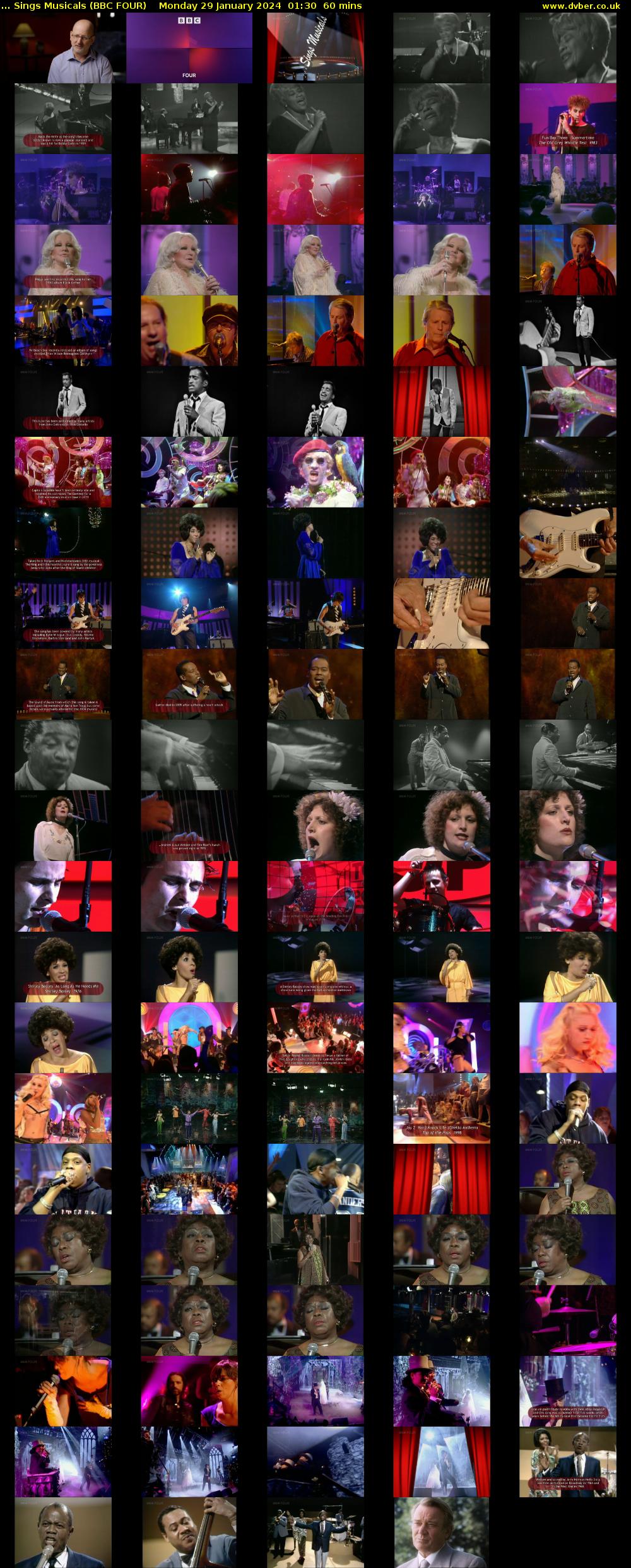 ... Sings Musicals (BBC FOUR) Monday 29 January 2024 01:30 - 02:30
