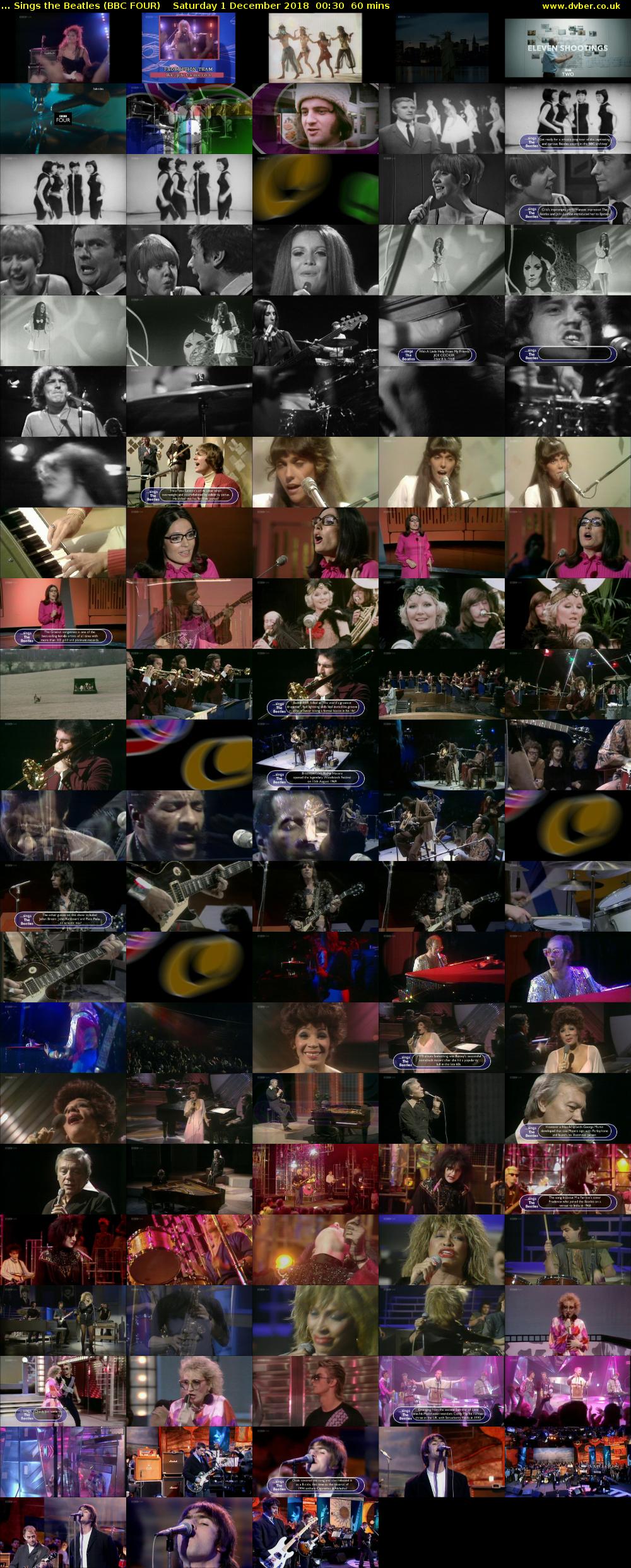 ... Sings the Beatles (BBC FOUR) Saturday 1 December 2018 00:30 - 01:30