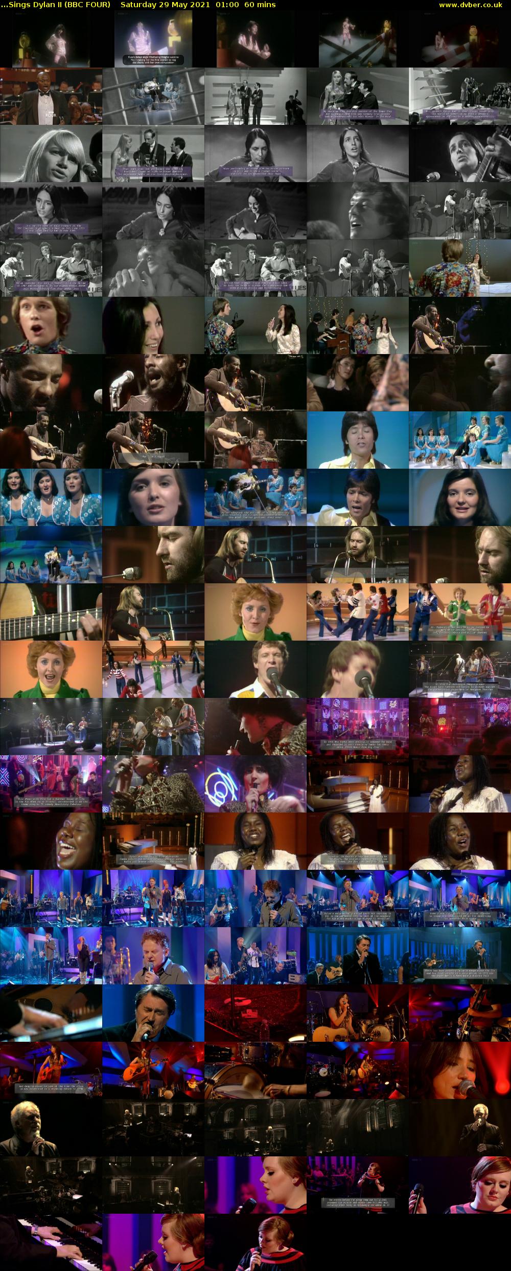 ...Sings Dylan II (BBC FOUR) Saturday 29 May 2021 01:00 - 02:00