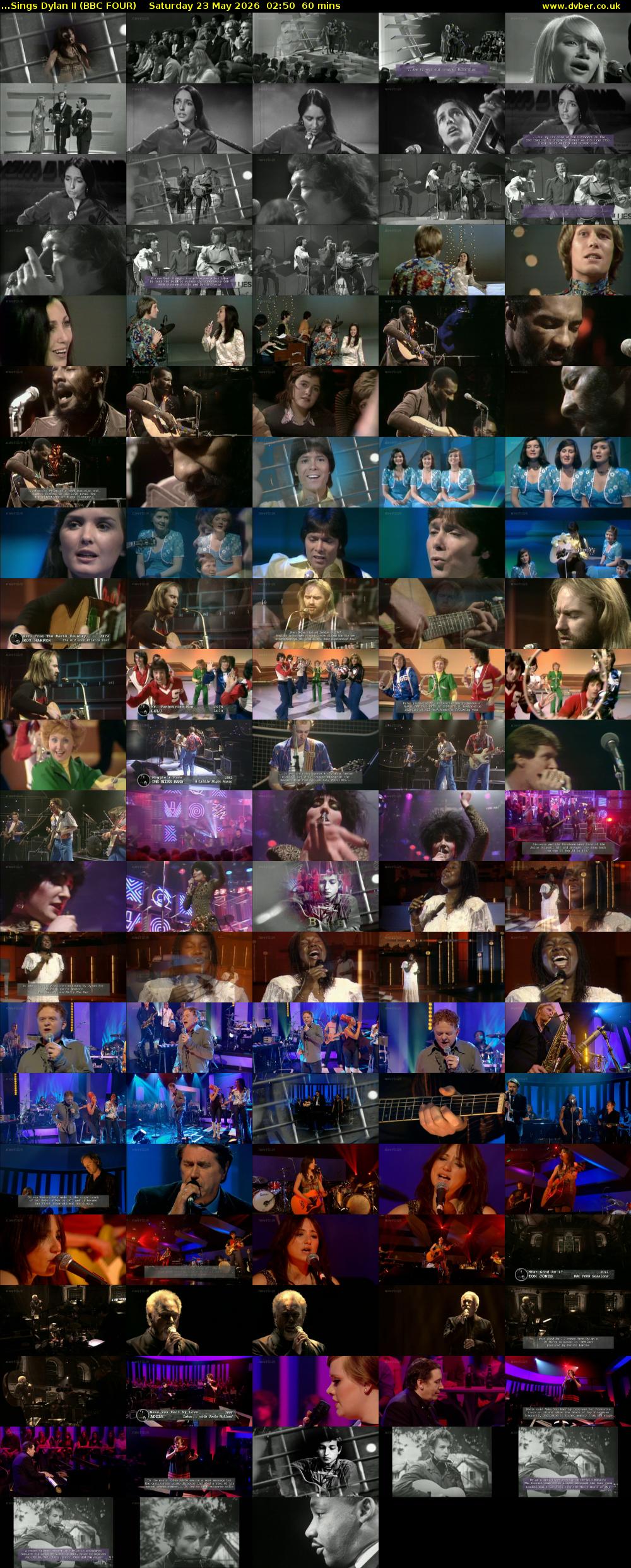 ...Sings Dylan II (BBC FOUR) Saturday 23 May 2026 02:50 - 03:50