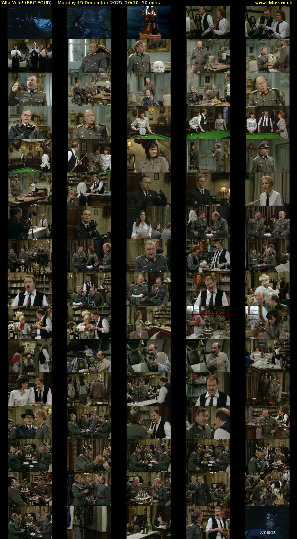 'Allo 'Allo! (BBC FOUR) Monday 15 December 2025 20:10 - 21:00