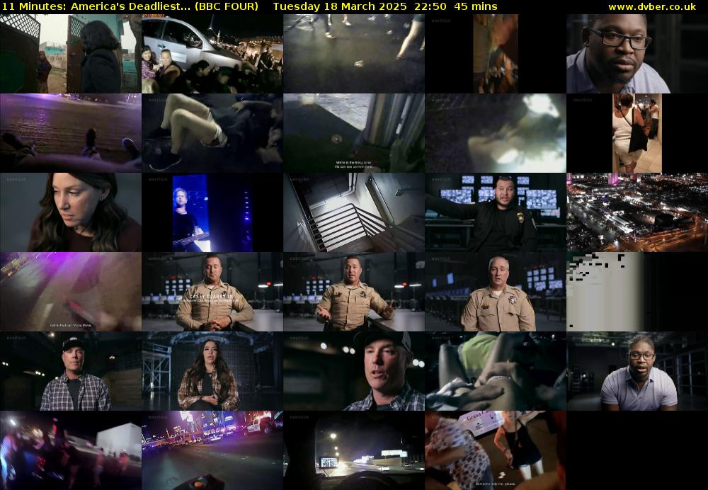 11 Minutes: America's Deadliest... (BBC FOUR) Tuesday 18 March 2025 22:50 - 23:35