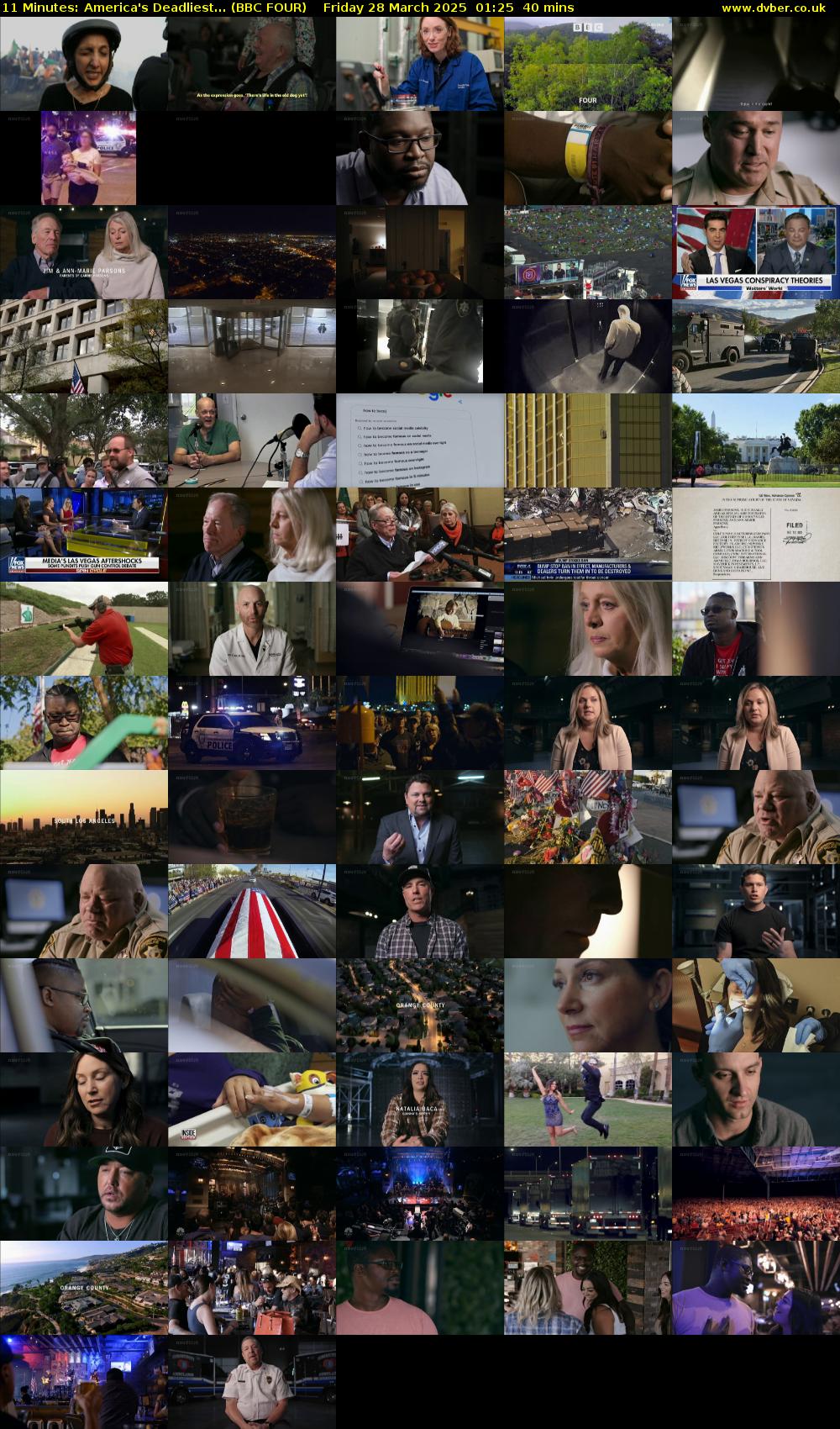 11 Minutes: America's Deadliest... (BBC FOUR) Friday 28 March 2025 01:25 - 02:05