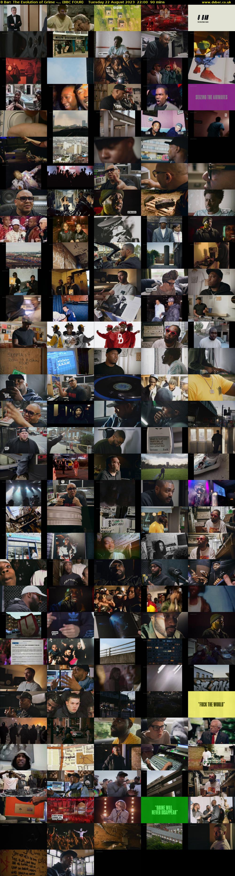 8 Bar: The Evolution of Grime -... (BBC FOUR) Tuesday 22 August 2023 22:00 - 23:30