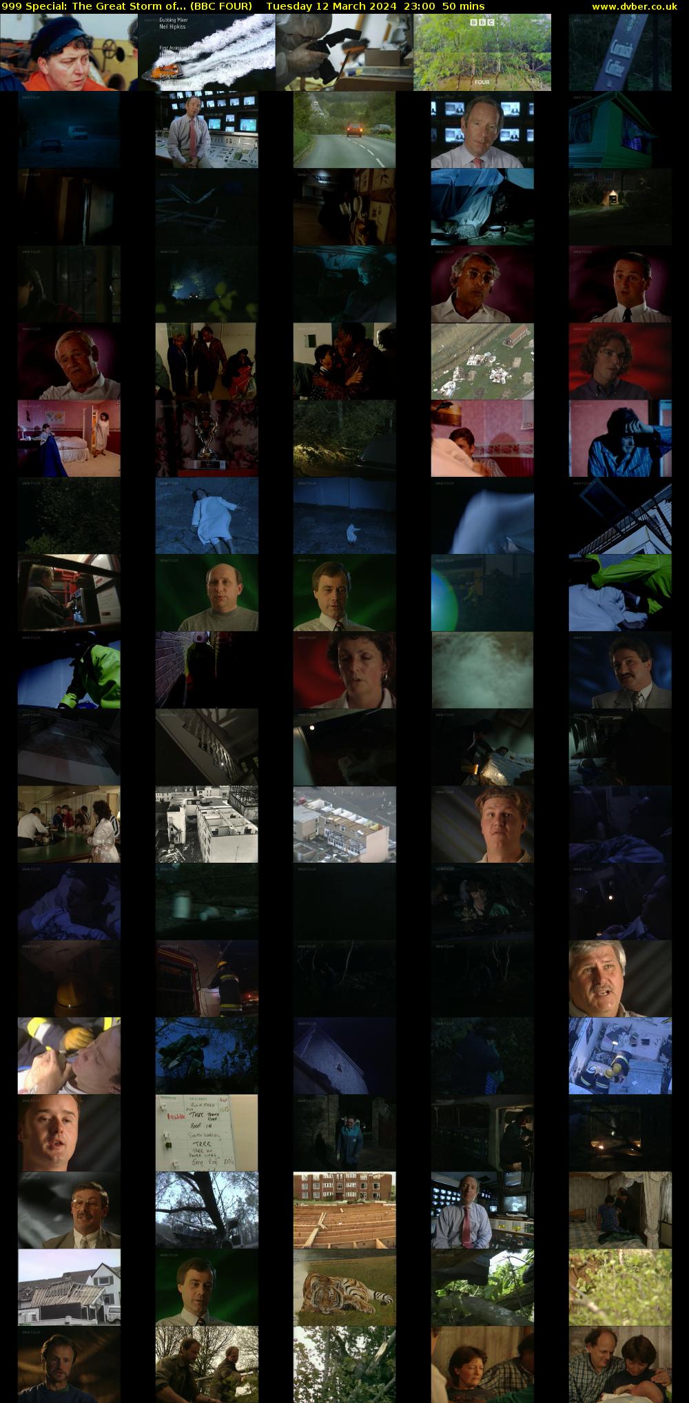 999 Special: The Great Storm of... (BBC FOUR) Tuesday 12 March 2024 23:00 - 23:50