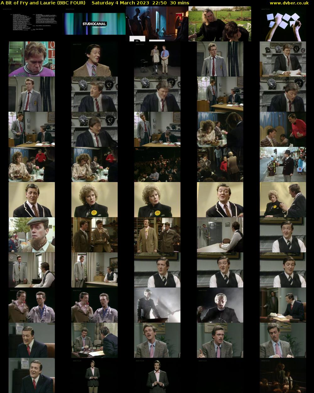 A Bit of Fry and Laurie (BBC FOUR) Saturday 4 March 2023 22:50 - 23:20