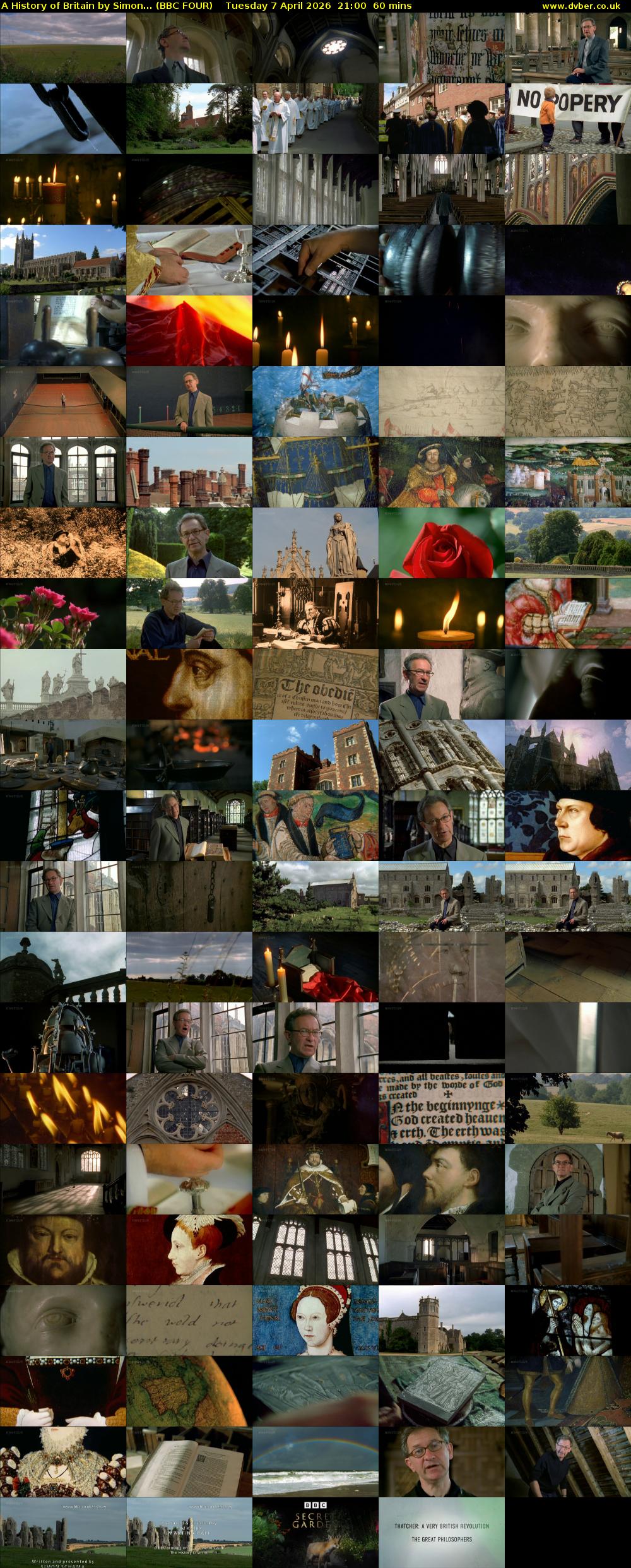 A History of Britain by Simon... (BBC FOUR) Tuesday 7 April 2026 21:00 - 22:00