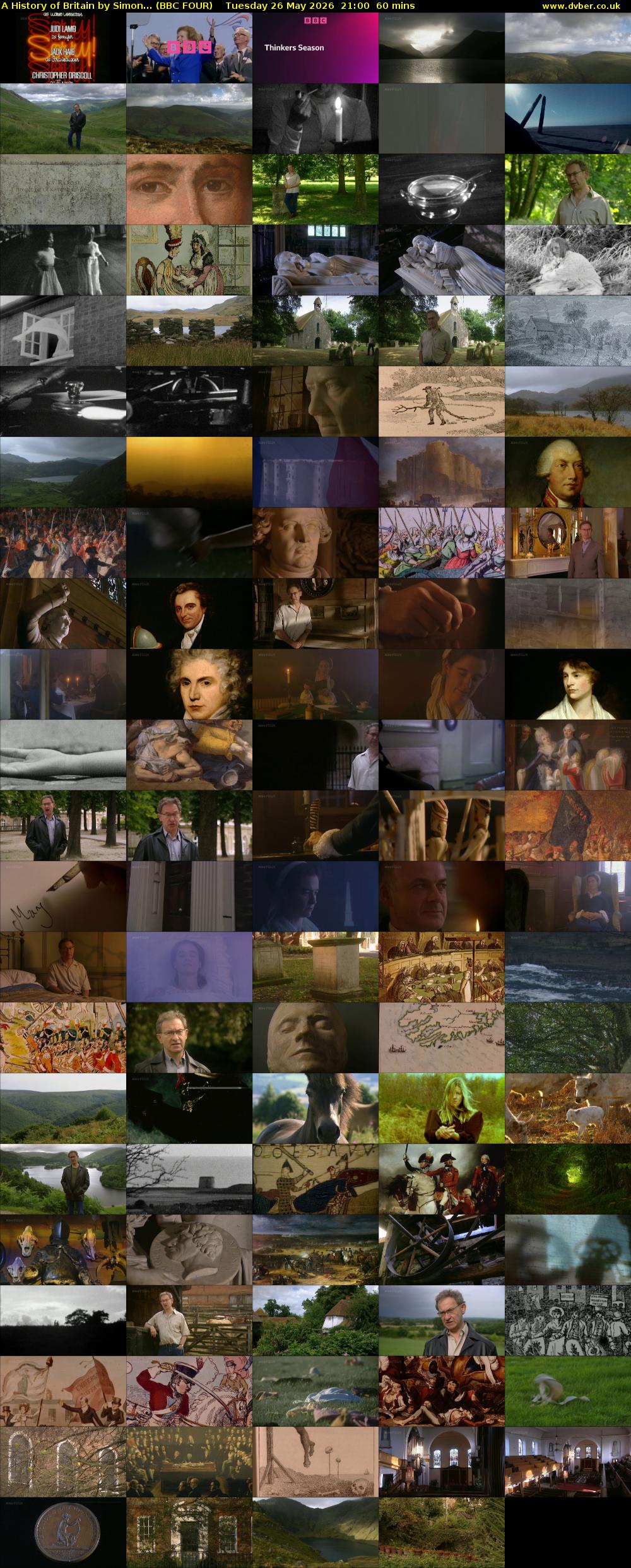 A History of Britain by Simon... (BBC FOUR) Tuesday 26 May 2026 21:00 - 22:00
