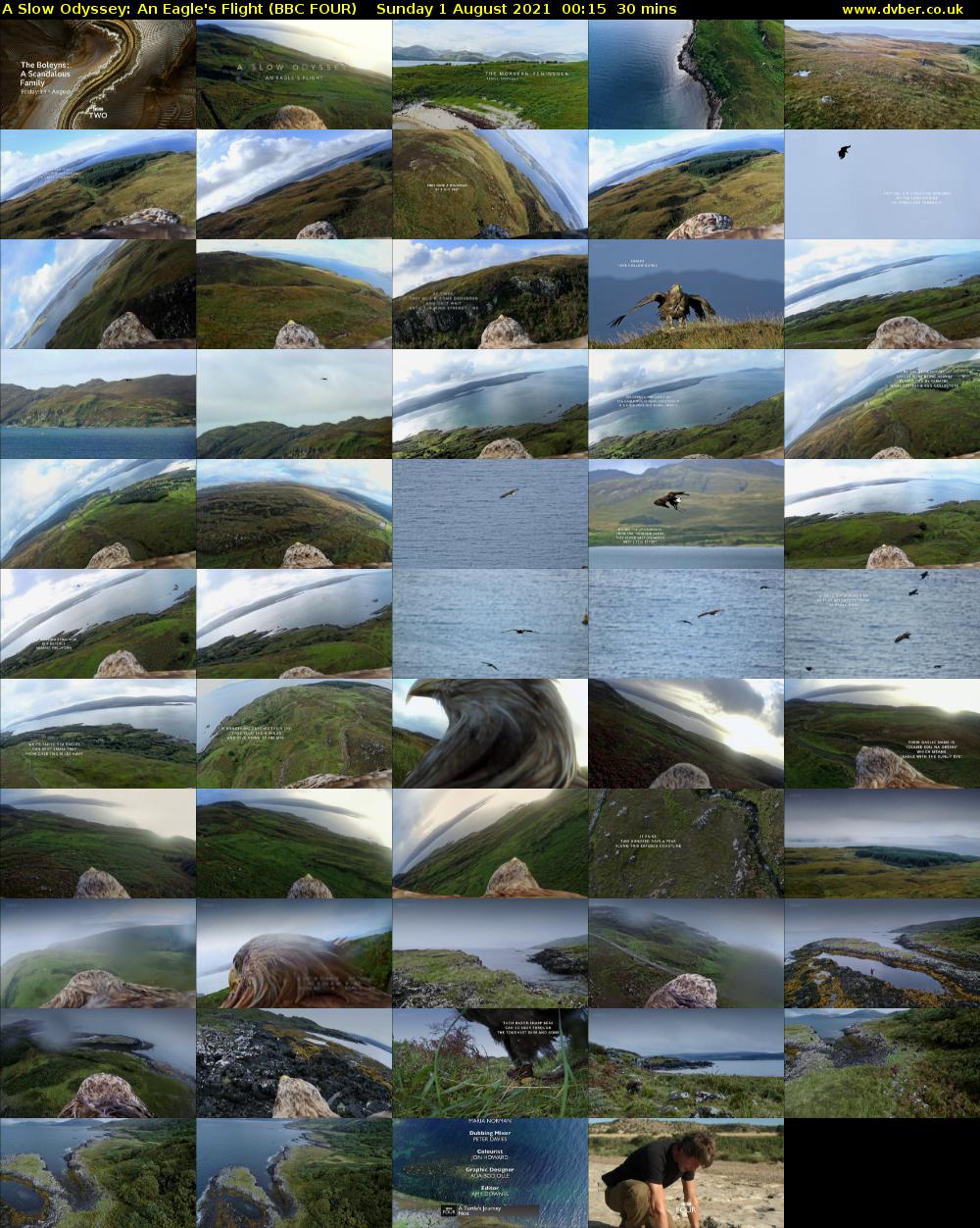 A Slow Odyssey: An Eagle's Flight (BBC FOUR) Sunday 1 August 2021 00:15 - 00:45