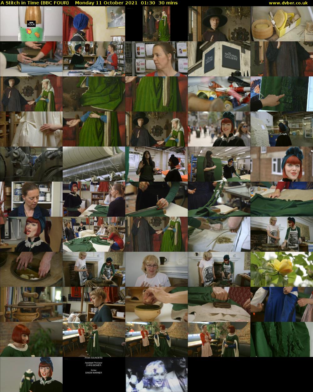 A Stitch in Time (BBC FOUR) Monday 11 October 2021 01:30 - 02:00