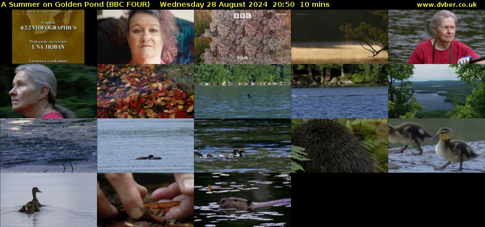 A Summer on Golden Pond (BBC FOUR) Wednesday 28 August 2024 20:50 - 21:00