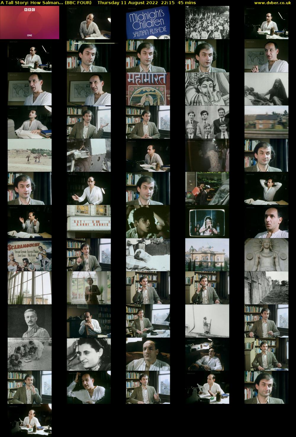 A Tall Story: How Salman... (BBC FOUR) Thursday 11 August 2022 22:15 - 23:00
