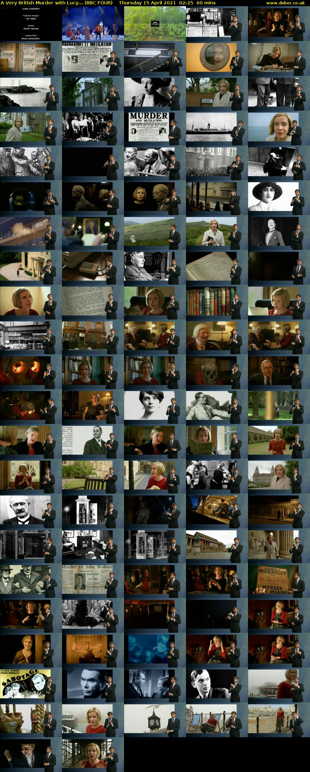 A Very British Murder with Lucy... (BBC FOUR) Thursday 15 April 2021 02:25 - 03:25
