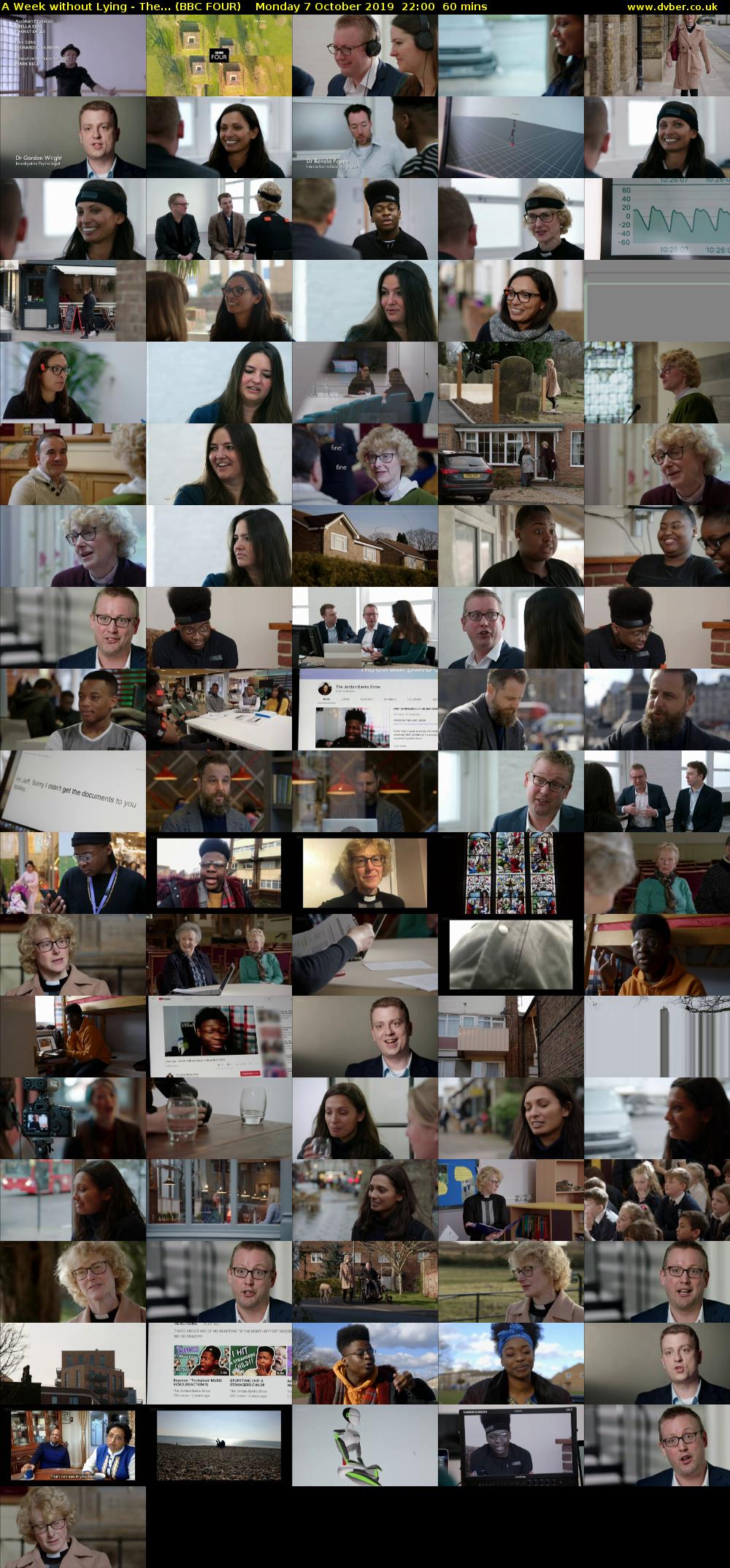 A Week without Lying - The... (BBC FOUR) Monday 7 October 2019 22:00 - 23:00