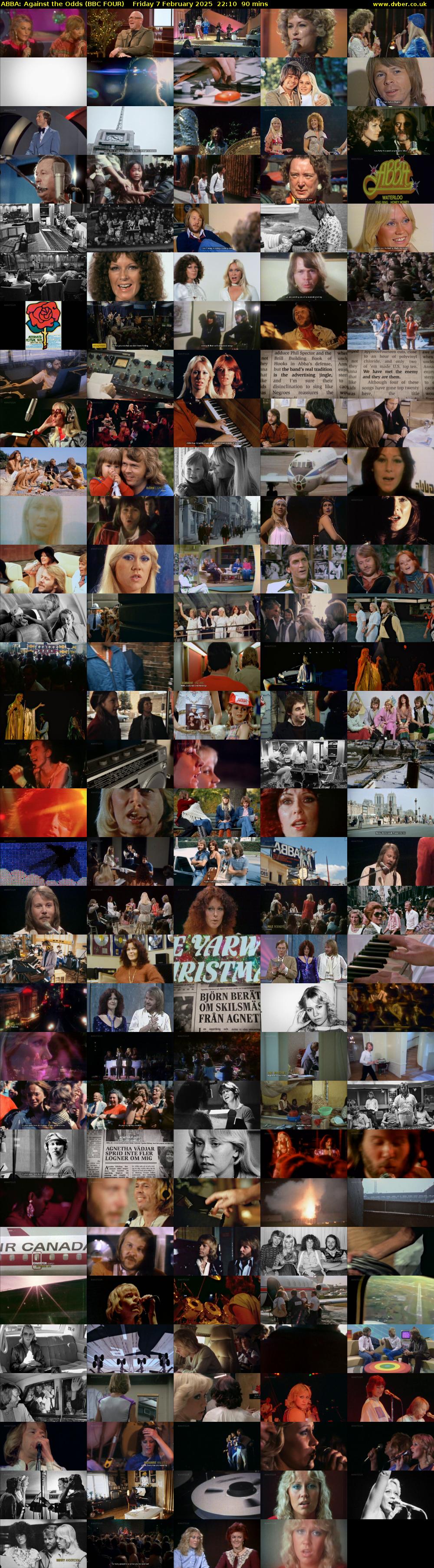ABBA: Against the Odds (BBC FOUR) Friday 7 February 2025 22:10 - 23:40