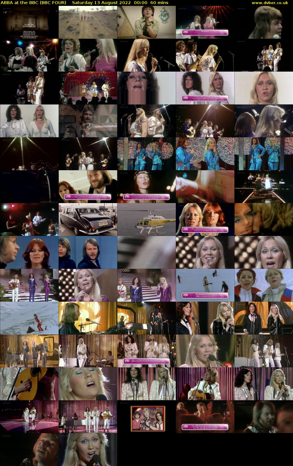 ABBA at the BBC (BBC FOUR) Saturday 13 August 2022 00:00 - 01:00