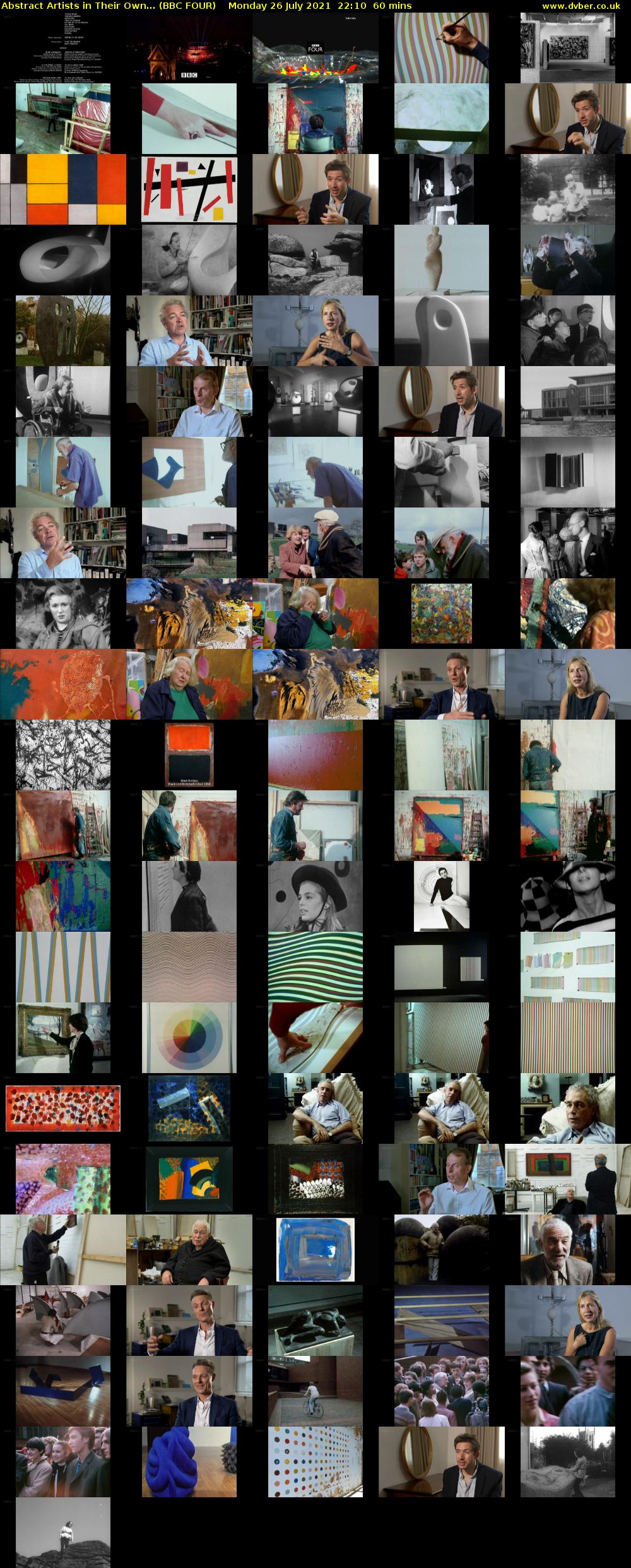 Abstract Artists in Their Own... (BBC FOUR) Monday 26 July 2021 22:10 - 23:10