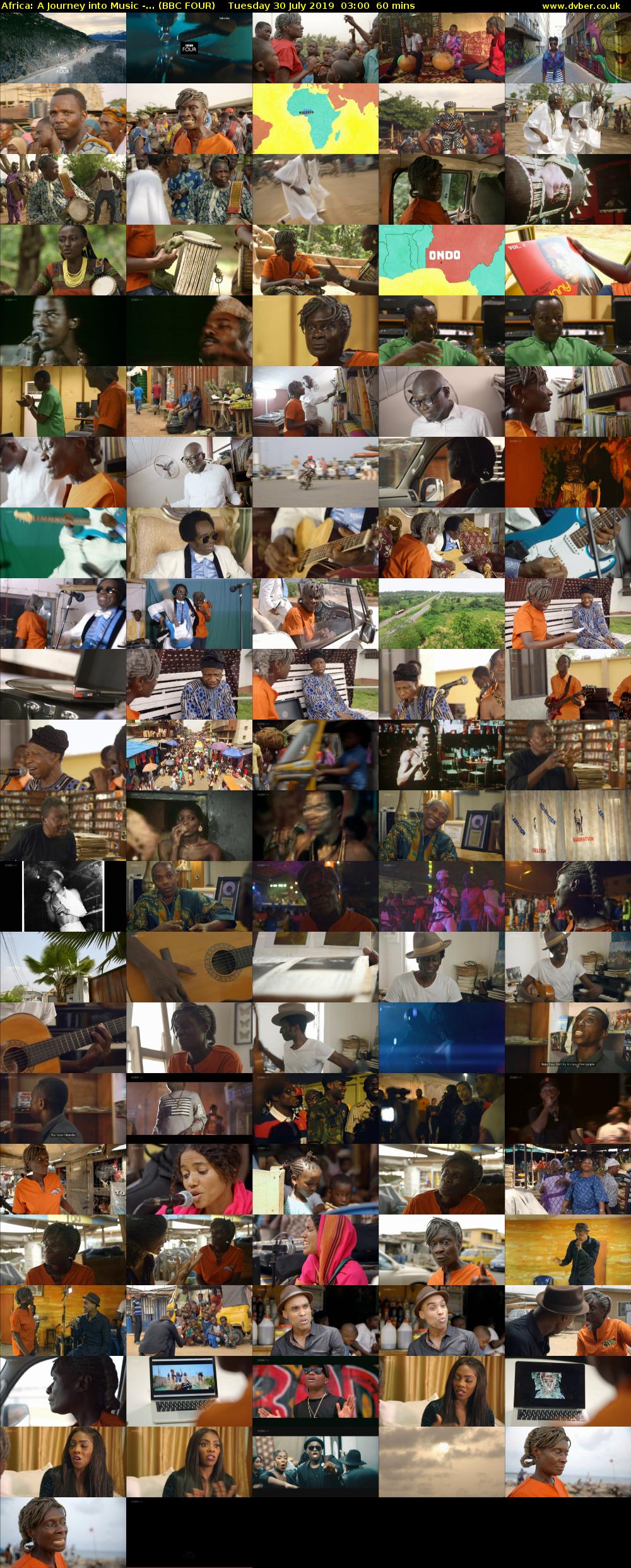 Africa: A Journey into Music -... (BBC FOUR) Tuesday 30 July 2019 03:00 - 04:00
