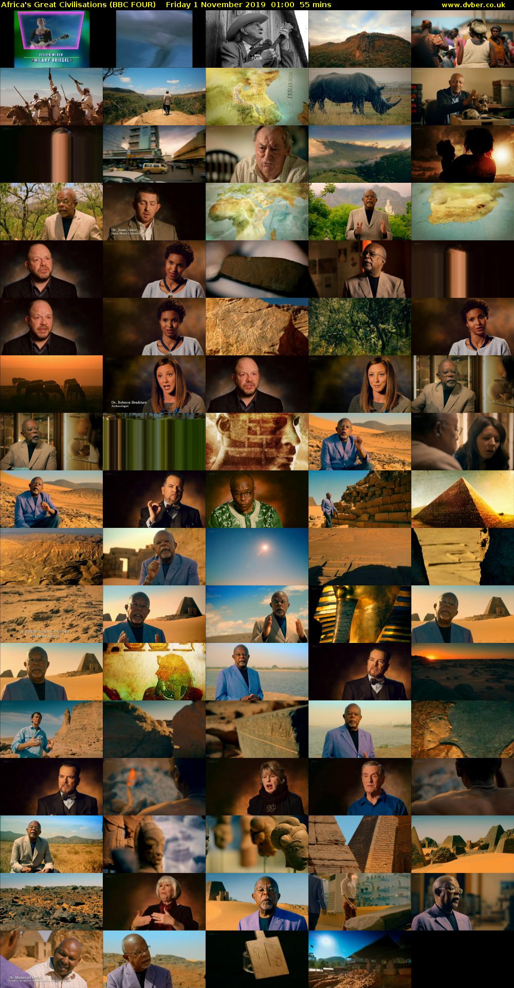 Africa's Great Civilisations (BBC FOUR) Friday 1 November 2019 01:00 - 01:55