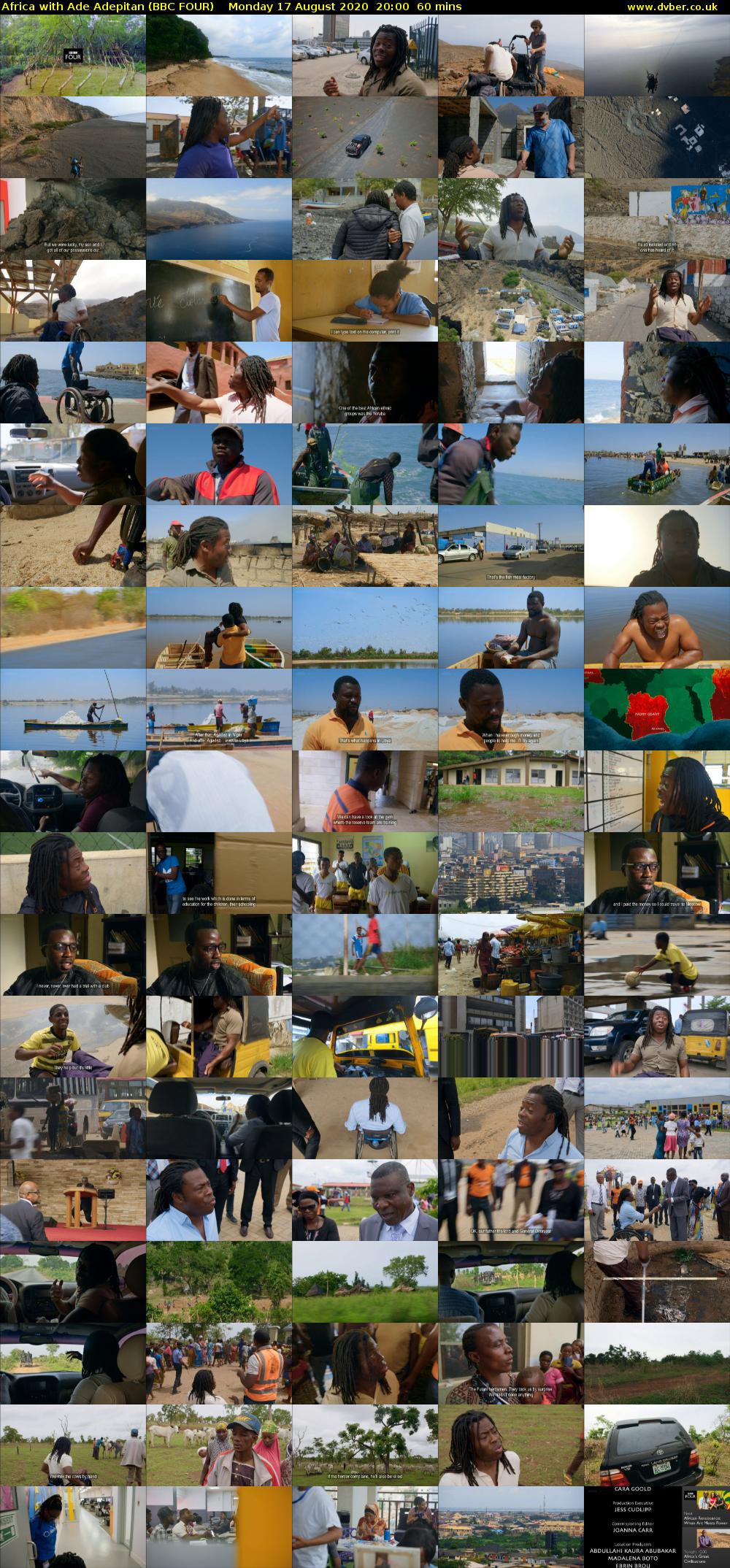 Africa with Ade Adepitan (BBC FOUR) Monday 17 August 2020 20:00 - 21:00