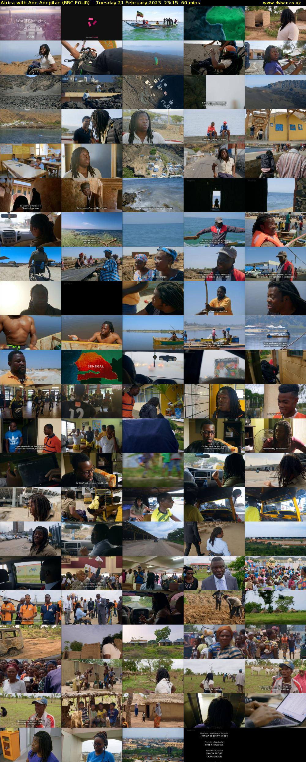 Africa with Ade Adepitan (BBC FOUR) Tuesday 21 February 2023 23:15 - 00:15