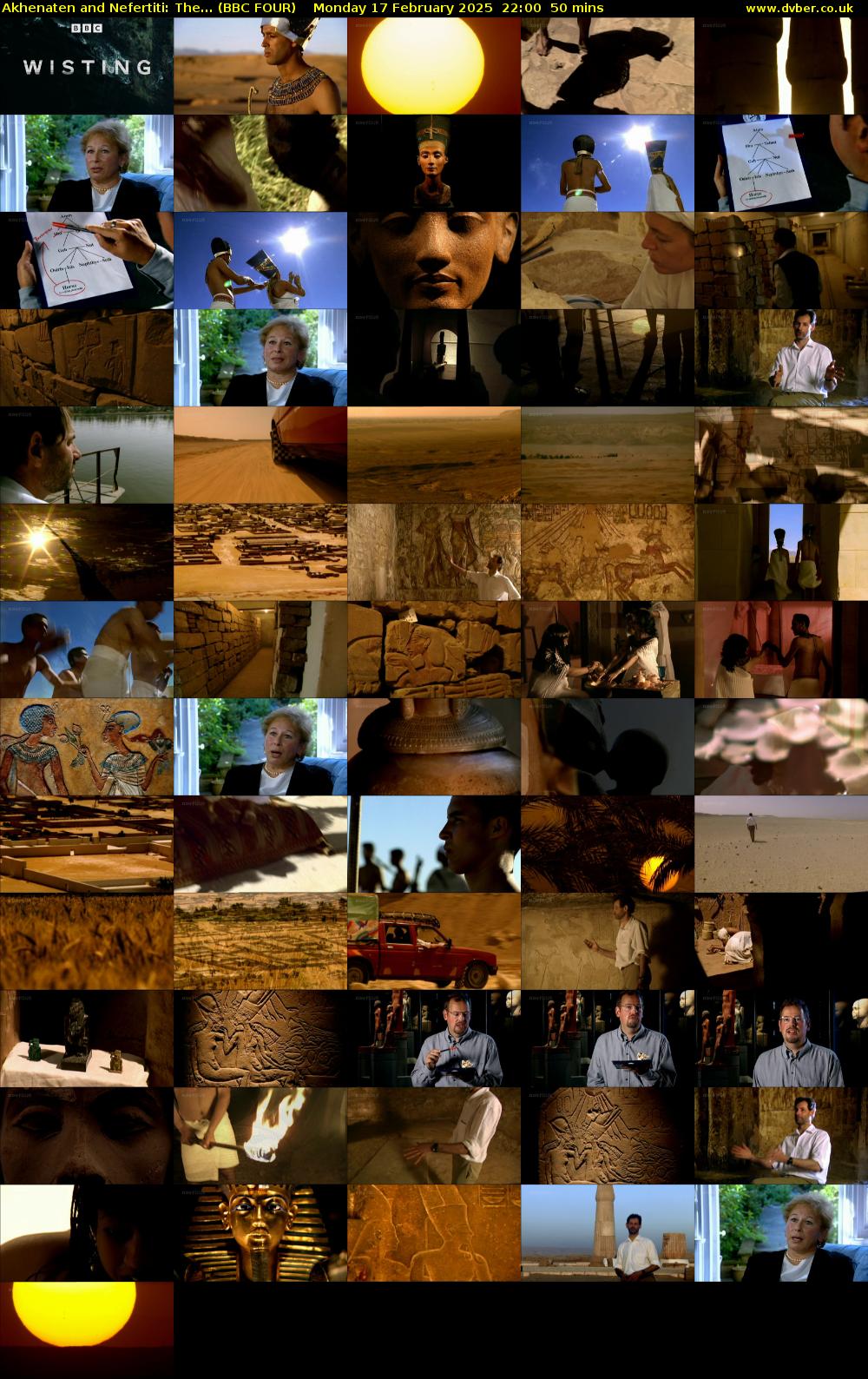Akhenaten and Nefertiti: The... (BBC FOUR) Monday 17 February 2025 22:00 - 22:50