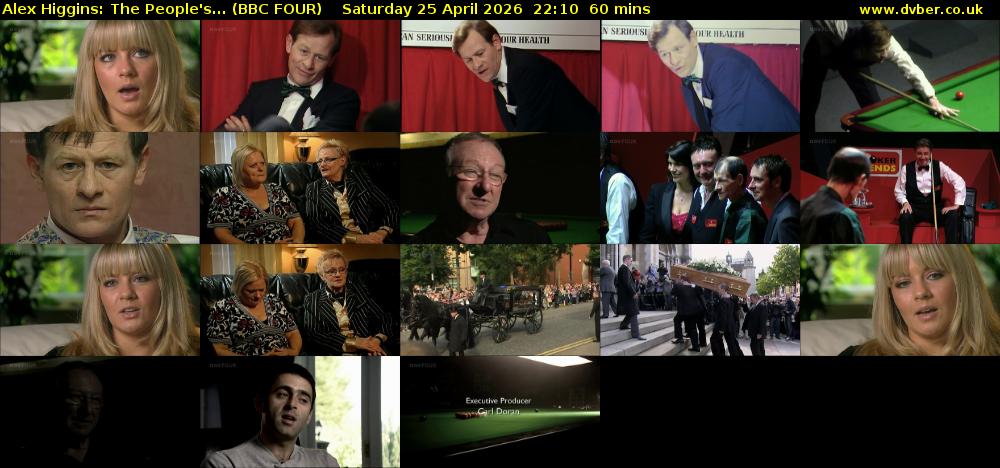 Alex Higgins: The People's... (BBC FOUR) Saturday 25 April 2026 22:10 - 23:10