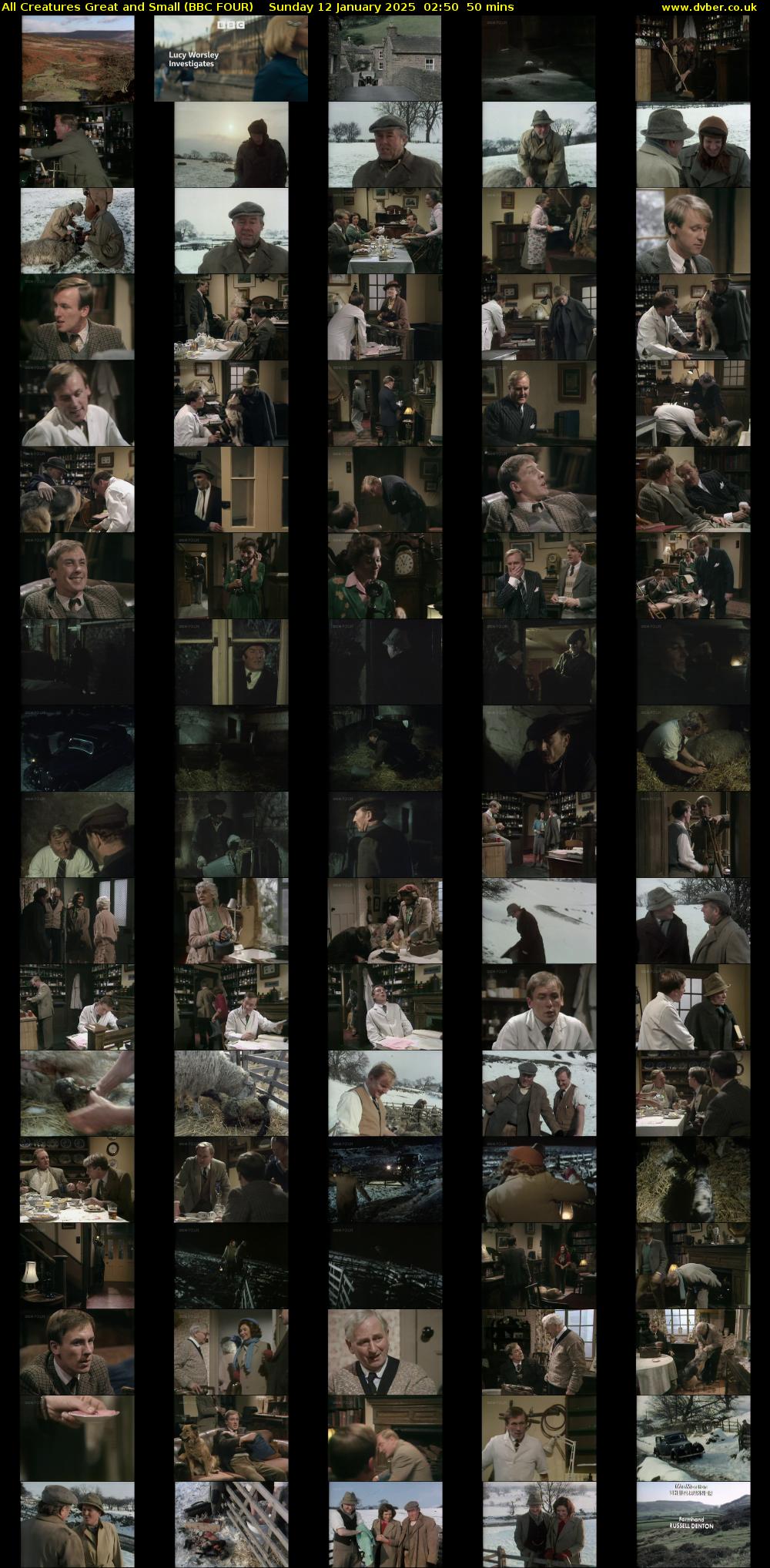 All Creatures Great and Small (BBC FOUR) Sunday 12 January 2025 02:50 - 03:40