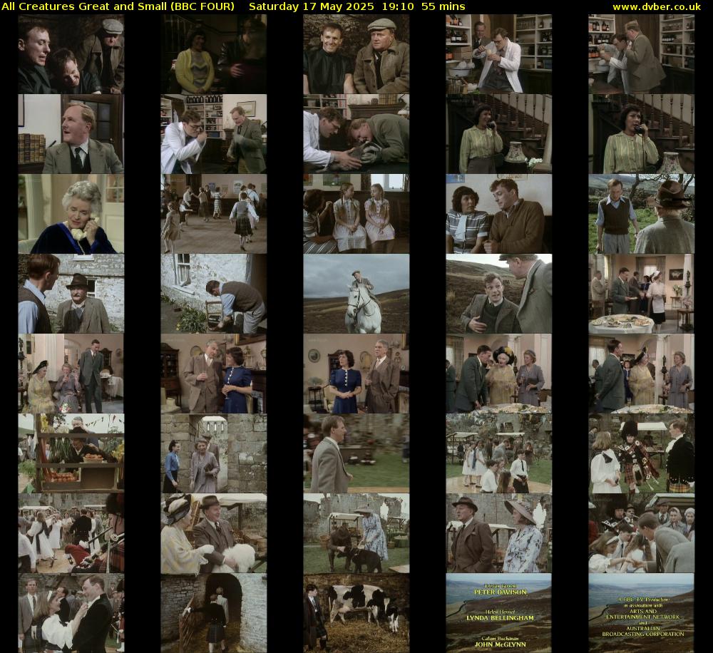 All Creatures Great and Small (BBC FOUR) Saturday 17 May 2025 19:10 - 20:05