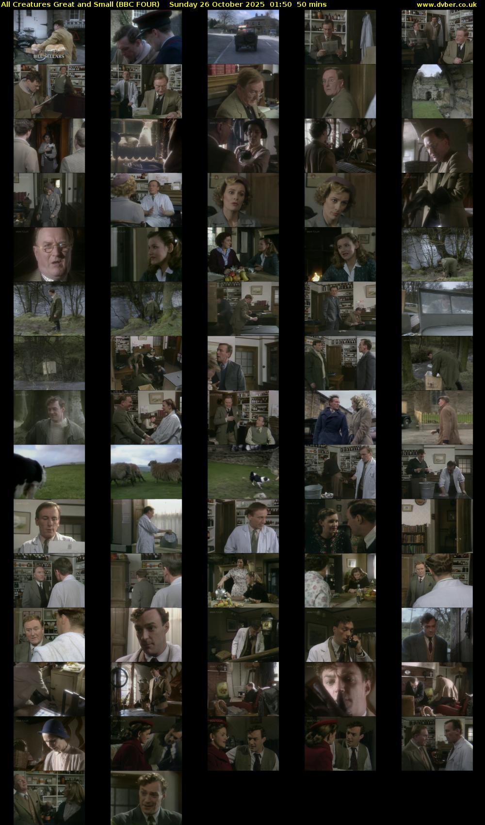 All Creatures Great and Small (BBC FOUR) Sunday 26 October 2025 01:50 - 01:40