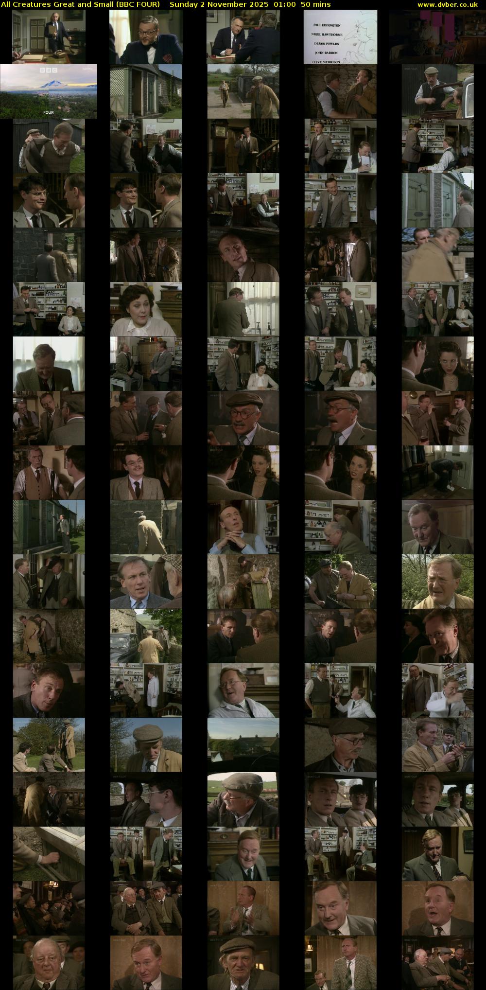 All Creatures Great and Small (BBC FOUR) Sunday 2 November 2025 01:00 - 01:50