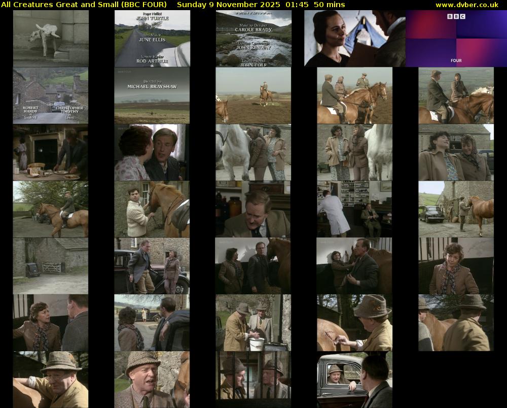 All Creatures Great and Small (BBC FOUR) Sunday 9 November 2025 01:45 - 02:35