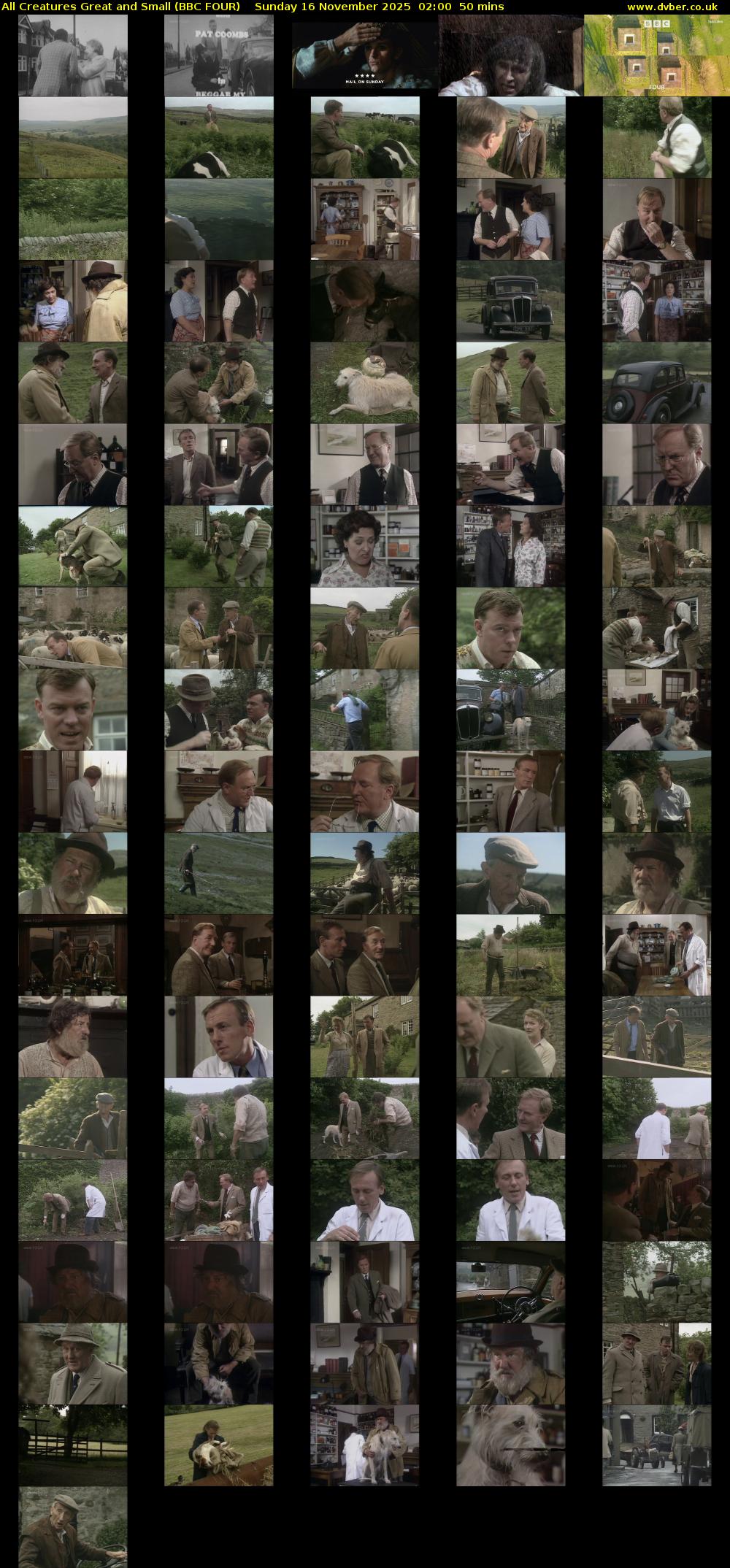 All Creatures Great and Small (BBC FOUR) Sunday 16 November 2025 02:00 - 02:50