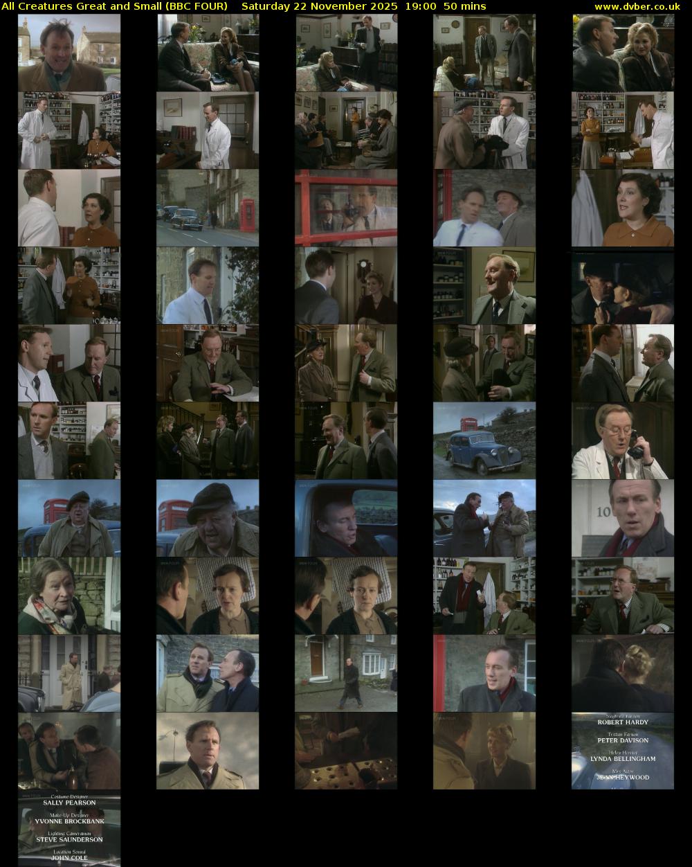 All Creatures Great and Small (BBC FOUR) Saturday 22 November 2025 19:00 - 19:50