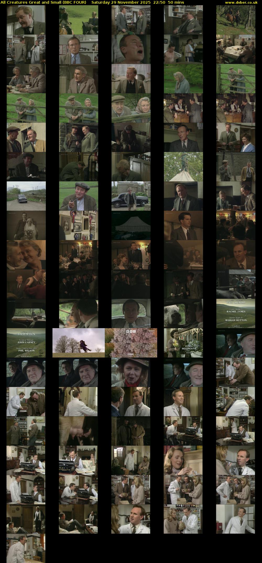 All Creatures Great and Small (BBC FOUR) Saturday 29 November 2025 22:50 - 23:40