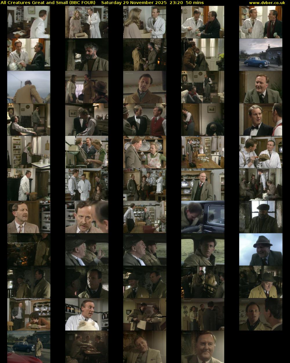 All Creatures Great and Small (BBC FOUR) Saturday 29 November 2025 23:20 - 00:10